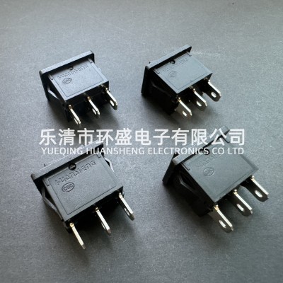 船型开关双边自复位kcd1三脚三档船型开关复位开关15x21翘板开关图4