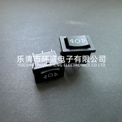 船型开关双边自复位kcd1三脚三档船型开关复位开关15x21翘板开关图2