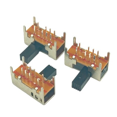 SK-23D05（2P3T）8脚卧式3档推动滑动触通开关手电筒拨动开关图2