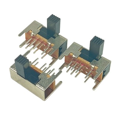 SK-23D05（2P3T）8脚卧式3档推动滑动触通开关手电筒拨动开关图4