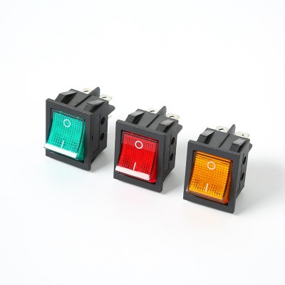 KCD4两档四脚船型开关多规格带灯翘板开关饮水机按键电源开关批发图2