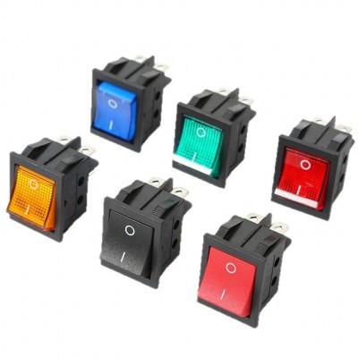 KCD4两档四脚船型开关多规格带灯翘板开关饮水机按键电源开关批发图4