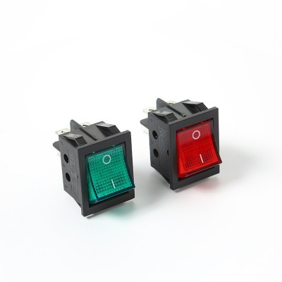 KCD4两档四脚船型开关多规格带灯翘板开关饮水机按键电源开关批发