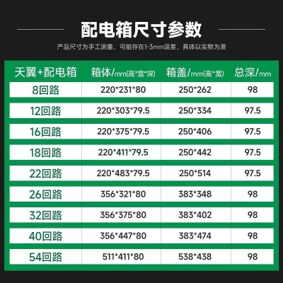 施耐德天朗配电箱家用天翼电箱布线箱终端电闸保护盒照明箱配电柜图4