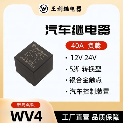 王利 WV4继电器 40A 5脚 12V 24V 36V 48V 60V 大功率 汽车继电器图3
