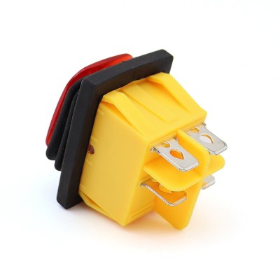 防尘防水船型开关KCD4带灯翘板4脚2档蒸煮炉开水桶大电流电源开关 10个图2