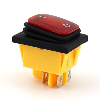 防尘防水船型开关KCD4带灯翘板4脚2档蒸煮炉开水桶大电流电源开关 10个图5