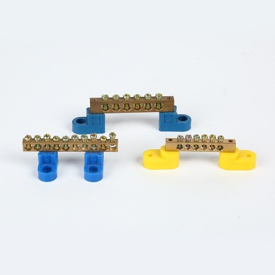 高桥型带底座铜接线端子零地接线排6*9高桥型8*12欧式纯铜端子带