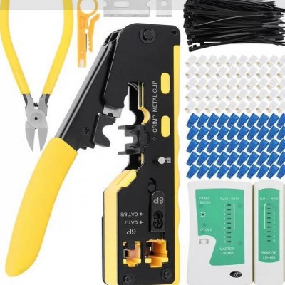 工厂直销电讯组合套装手动工具7类通孔燕尾夹RJ45多功能网线钳 1个图2