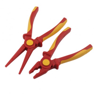 开拓1000V绝缘VDE钢丝钳老虎钳尖嘴钳斜口钳剥线钳水泵钳 电缆剪 1把图5