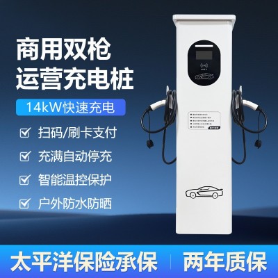 14KW双枪交流充电桩新能源充电桩商用运营收费建站钣金交流充电桩 1台