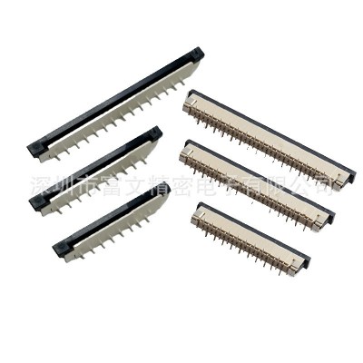 1.0MM 间距FPC连接座 立式贴片带扣排线座 4/6/8/10/14-30P 4.5H图4