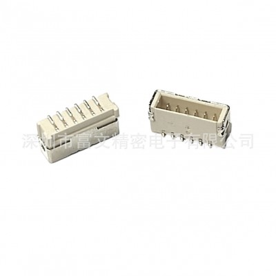 高品质连接器1.0-6P超薄带铁壳带扣卧贴液晶屏背光灯条插座针座WF图2