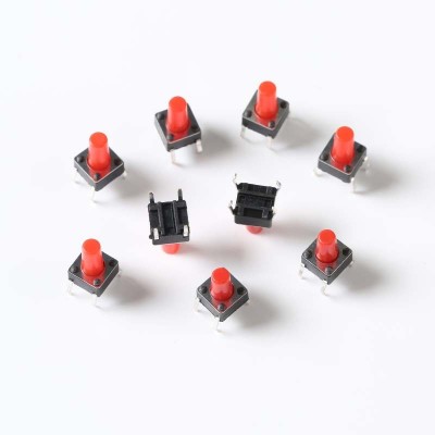 厂家销售6x6x9红头插脚轻触按键 高寿命立式直插环保耐温微动开关图2