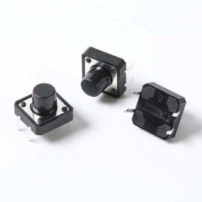 现货轻触开关12x12x9插脚耐温按键开关 立式四脚微动防水按钮开关图5