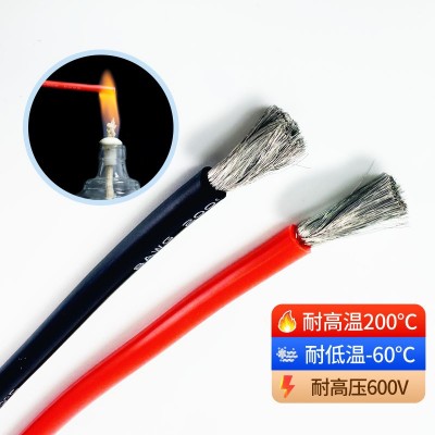 特软硅胶线2 3 4 5 6 7 8AWG锂电池硅胶线1AWG-32A新能源航 模电线图4