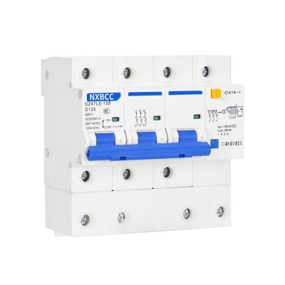 三相四线漏电保护器DZ47LE-125 100A 3P+N漏保断路器开关总闸125A图5