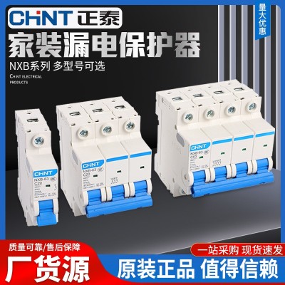 正泰漏电保护器小型断路器家用保护器NXB-63空气C型开关电闸
