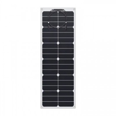 长条柔性太阳能板50w 60w 70w单晶半柔性房车户外充电板光伏组件