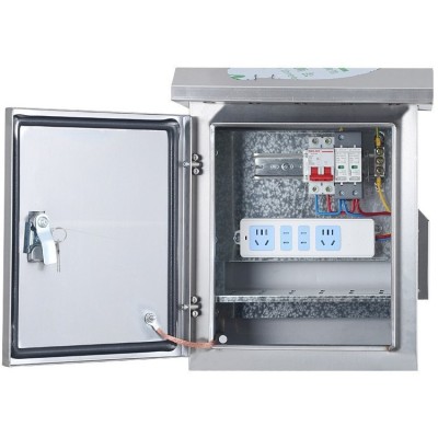 供应不锈钢配电箱户外防水安防箱成套抱箍监控箱设备箱工 程专用图5