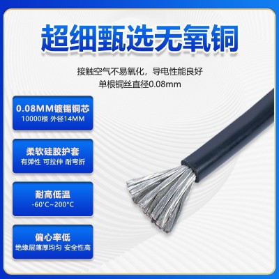 10000芯50mm²特软硅胶线大型电器冶金行业专用耐高温绝缘电线图3