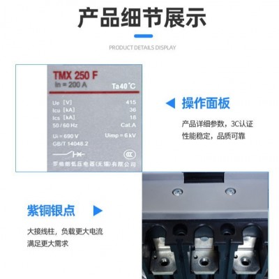 罗格朗TMX系列塑壳断路器家用过压保护低压开关总电闸空气开关图2