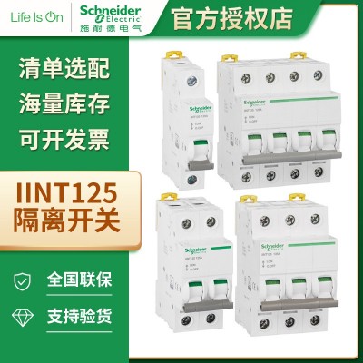 施耐德IINT125-隔离开关小型断路器空气开关1P/2P/3P/4P 32A-100A图2