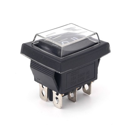 KCD4防水防尘跷板开关六脚大功率三档船型开关6脚船形按钮16A图5