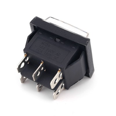 KCD4防水防尘跷板开关六脚大功率三档船型开关6脚船形按钮16A图3