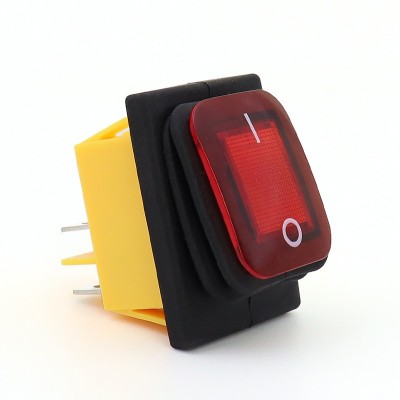 防水船型开关KCD4四脚二档电源点火电焊机清洗机翘板带灯35A 250V图3