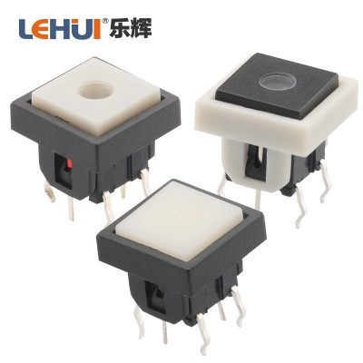 [乐辉免费送样]6*6*7带蓝灯轻触开关 10*10带盖带灯按键开关图4