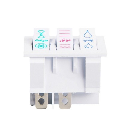 KCD4三联船型开关 三色电源带灯三联猫眼 多功能提示灯开关图4