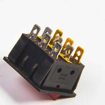 KCD3-三联船型开关 大电量电流 红色三联提示两档多功能按钮图4