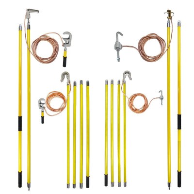 27.5KV接触网接地线接地棒 25方配电房携带型高压双舌接地线图5