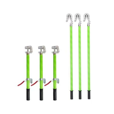 接地线玻璃钢高压接地棒10KV猴头家用短路螺旋式接地杆搭配铜线