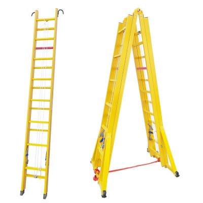 玻璃钢绝缘升降梯电力工程梯电力通信梯绝缘伸缩人字升降梯5米8米图4