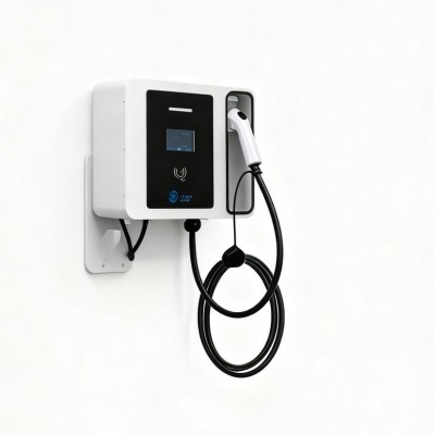 5米7kw立柱收纳式充电桩运营刷卡扫码新能源壁挂自动伸缩充电枪图5