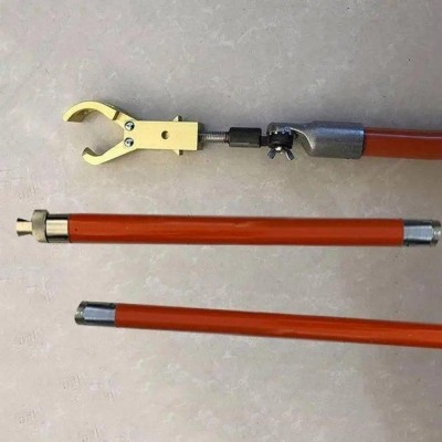插接式鹰嘴钳操作杆2米临时搭头引线夹线杆老鹰夹头锁杆图3