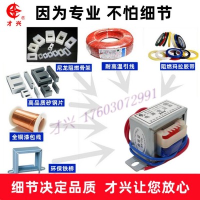 才兴EI型变压器220V转110V 全铜100W AC110V音箱设备电源变压器图3