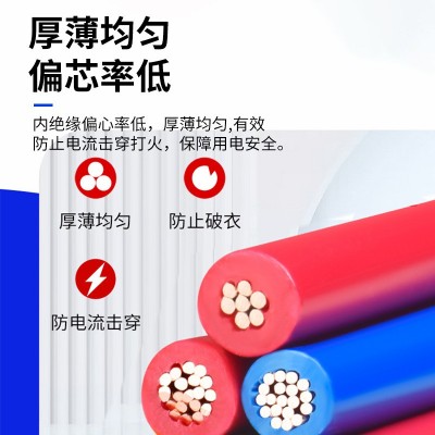 珠江电缆ZC-BVR国标多股铜芯电线1.5/2.5/4/6/10平方家装照明布线图3