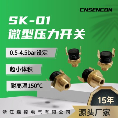 超微型弹跳式耐高温 压力开关SK-01 常闭 16A 0.5-4bar图2