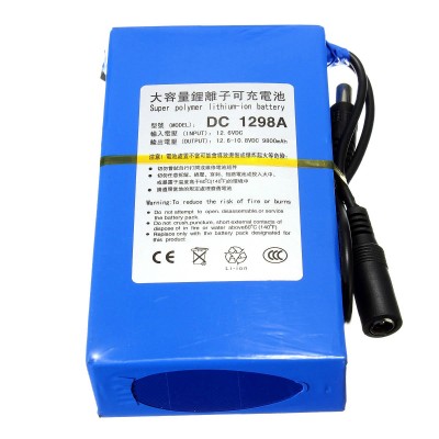 12V锂电池聚合物9800户外太阳能LED灯监控设备用可充電蓄電池组 20个