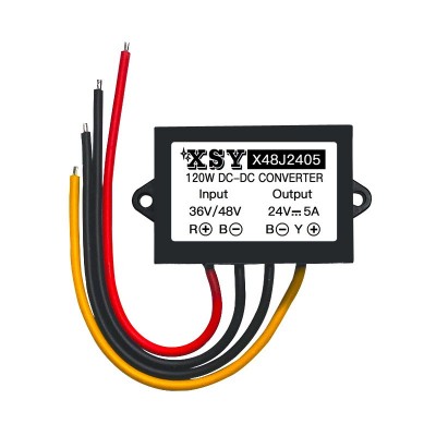 48V转24V1A- 10A车载电源转换器 28-60V转24V降压电源模块
