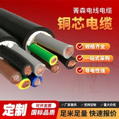菁森（0.1/1KV）铜芯低压电力电缆导电性强支持定制